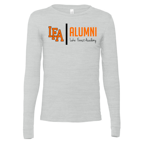  Bella + Canvas Ash Grey Jersey Cotton Long Sleeve T Shirt - LFA Alumni