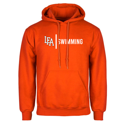  Orange Fleece Hoodie - LFA Swimming