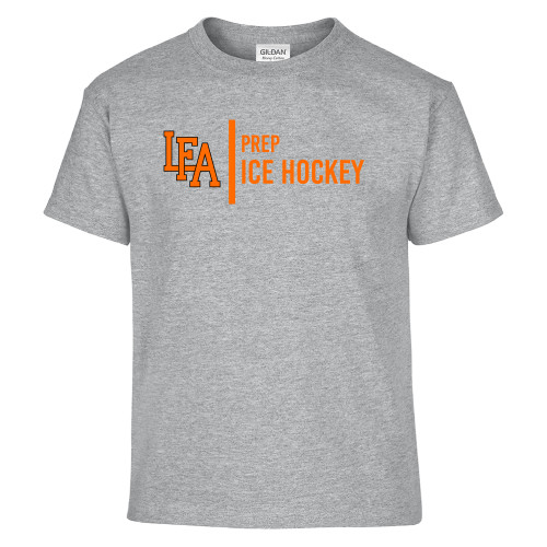  Youth Grey T Shirt - LFA Prep Ice Hockey 