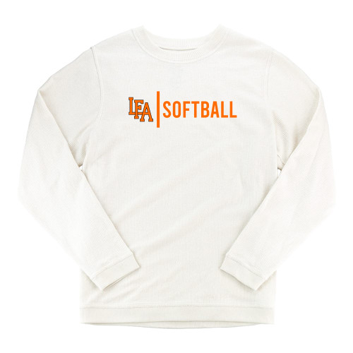  Boxercraft Womens Cream Corded Crew - LFA Softball 