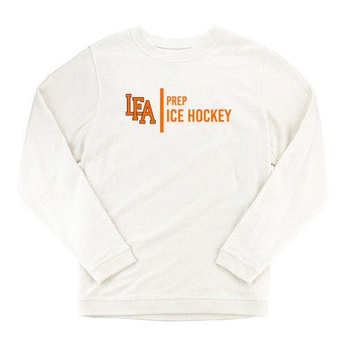  Boxercraft Womens Cream Corded Crew - LFA Prep Ice Hockey 