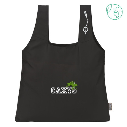  ChicoBag Black Original rePETe Tote - Caxys Wordmark with Frog 