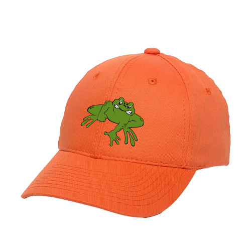  Orange Structured Adjustable Pro Style Hat - Caxy Frog
