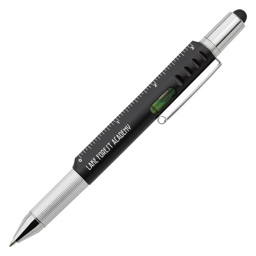  6 in 1 Black Ballpoint Pen - Lake Forest Academy Wordmark