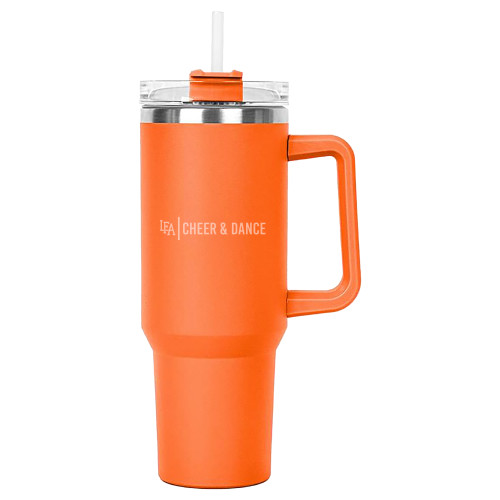  Hippo Orange Mug & Straw Lid with Twist Closure 40 oz - LFA Cheer & Dance Engraved