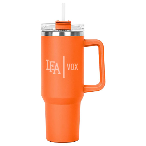  Hippo Orange Mug & Straw Lid with Twist Closure 40 oz - LFA Vox Engraved