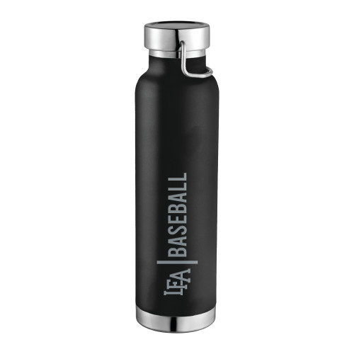  Thor Copper Vacuum Insulated Black Bottle 22oz - LFA Baseball Engraved