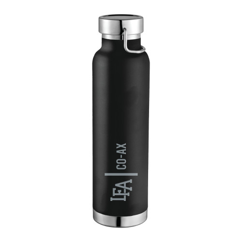  Thor Copper Vacuum Insulated Black Bottle 22oz - LFA Co-Ax Engraved