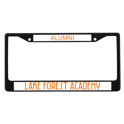  Alumni Metal License Plate Frame in Black - Lake Forest Academy Wordmark