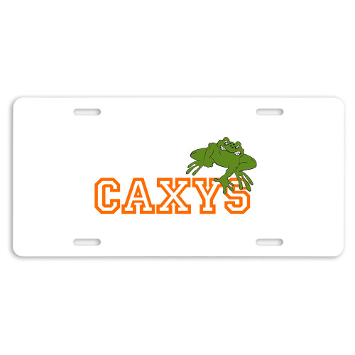  License Plate - Caxys Wordmark with Frog 