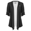 Thumbnail image for  Womens Grey Drape Front Cardigan Sweater