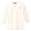 Thumbnail image for  Mercer + Mettle Womens Ivory 3/4 Sleeve Crepe Blouse