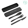 Thumbnail image for  Bamboo Fiber Black Cutlery Set