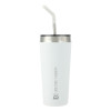 Thumbnail image for  Faye White Vacuum Tumbler w/ Stainless Steel Straw 20 oz