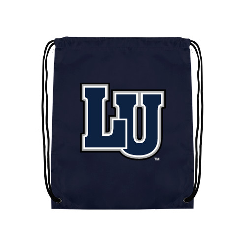  Navy Drawstring Backpack - Interlocking LU