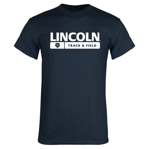 Navy T Shirt - Lincoln Track & Field Bar