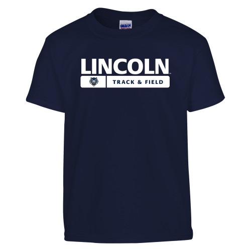  Youth Navy T Shirt - Lincoln Track & Field Bar