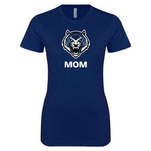  Next Level Womens Navy Boyfriend Tee - Mom