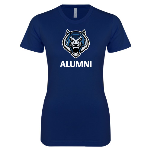  Next Level Womens Navy Boyfriend Tee - Alumni