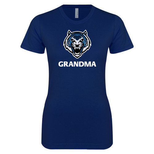  Next Level Womens Navy Boyfriend Tee - Grandma
