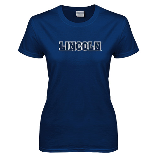  Womens Short Sleeve Navy Tee - Lincoln