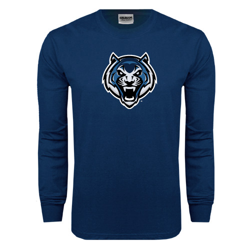  Navy Long Sleeve T-Shirt - Tiger Head