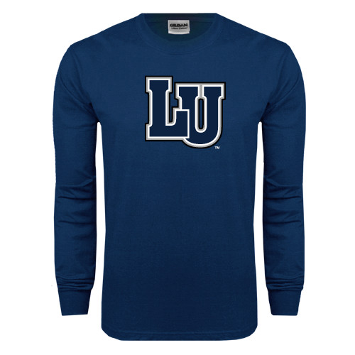  Navy Long Sleeve T-Shirt - Interlocking LU