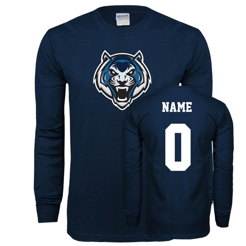  Navy Long Sleeve T-Shirt - Tiger Head