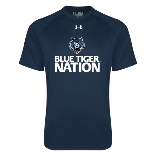  Under Armour Navy Tech Tee - Blue Tiger Nation
