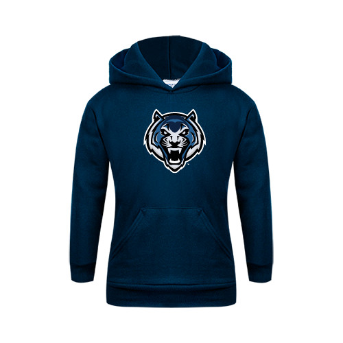  Youth Navy Fleece Hoodie - Tiger Head