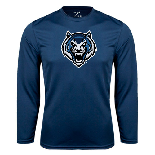  Navy Performance Long Sleeve Shirt - Tiger Head