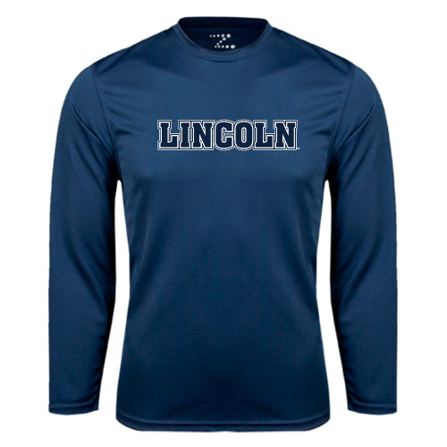  Navy Performance Long Sleeve Shirt - Lincoln
