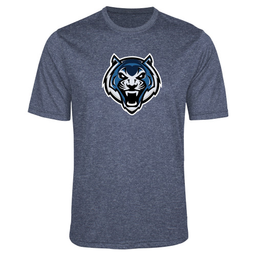  Navy Heather Performance Contender Tee - Tiger Head