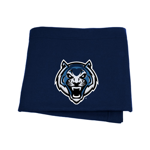  Navy Sweatshirt Blanket - Tiger Head