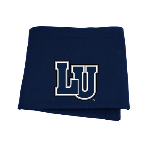  Navy Sweatshirt Blanket - Interlocking LU