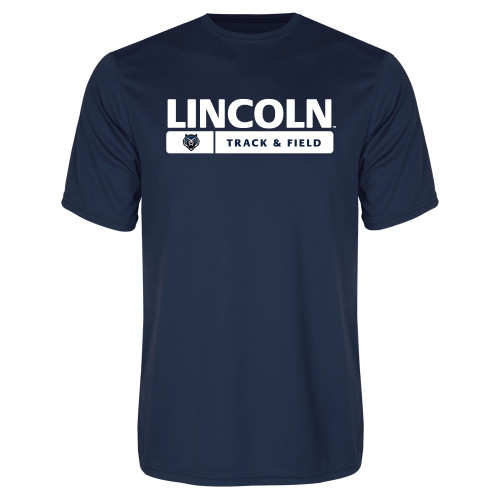  Navy Performance Tee - Lincoln Track & Field Bar