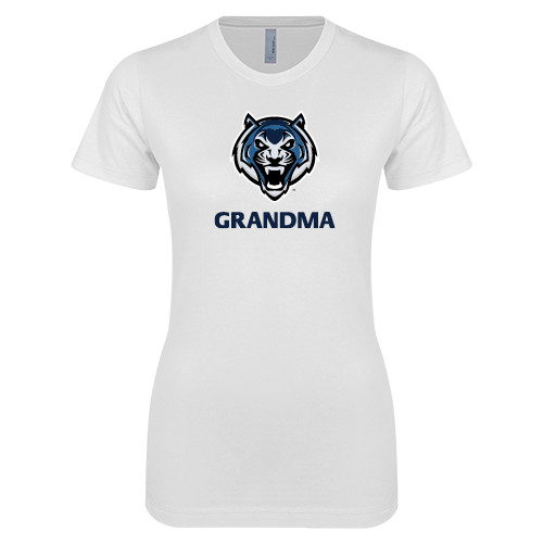  Next Level Womens White Boyfriend Tee - Grandma
