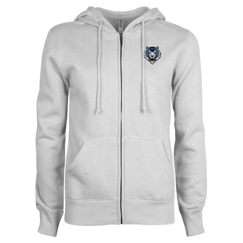 Lincoln  ENZA Womens White Fleece Full Zip Hoodie