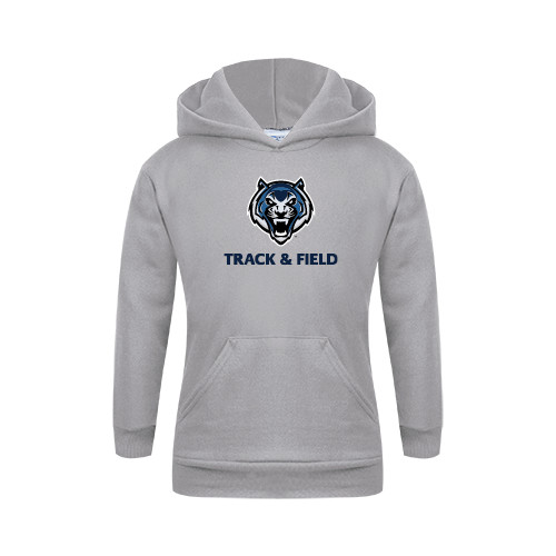  Youth Grey Fleece Hood - Track & Field