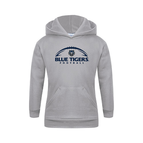  Youth Grey Fleece Hood - Blue Tigers Football Half Ball