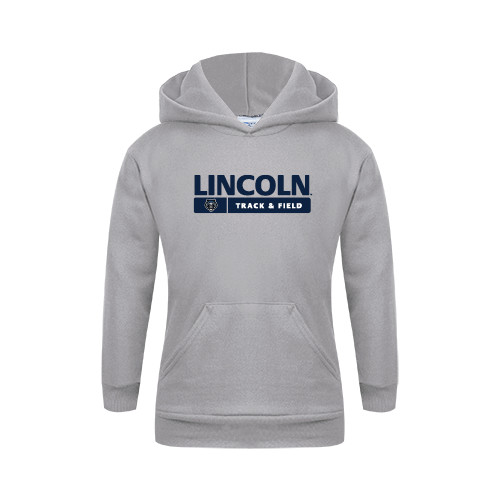  Youth Grey Fleece Hood - Lincoln Track & Field Bar