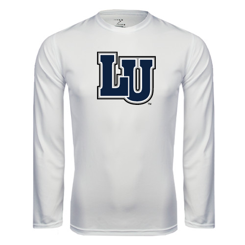  White Performance Long Sleeve Shirt - Interlocking LU