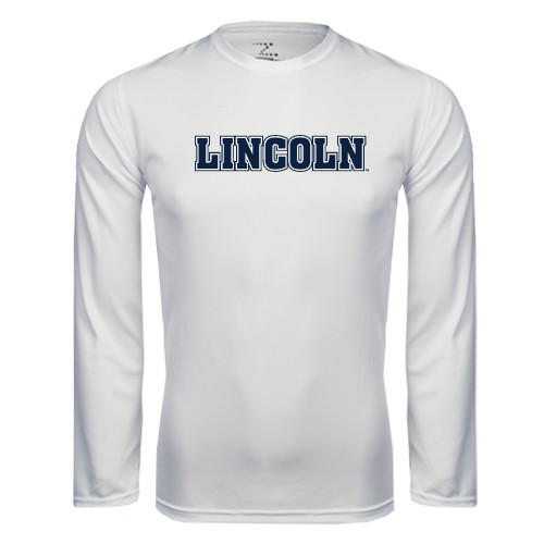  White Performance Long Sleeve Shirt - Lincoln