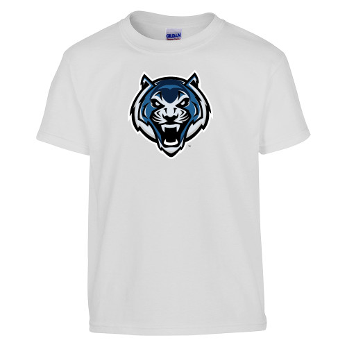  Youth White T Shirt - Tiger Head