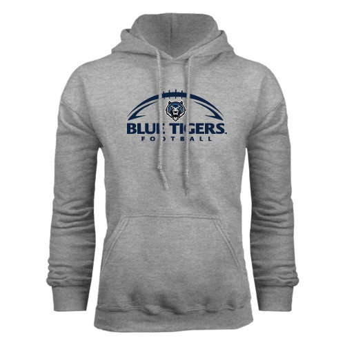  Grey Fleece Hoodie - Blue Tigers Football Half Ball
