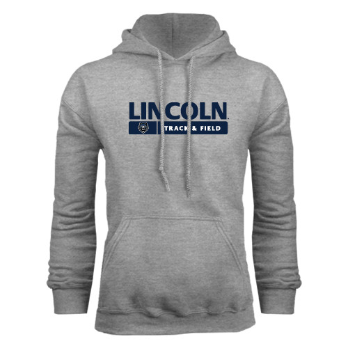  Grey Fleece Hoodie - Lincoln Track & Field Bar