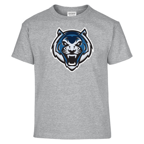  Youth Grey T-Shirt - Tiger Head