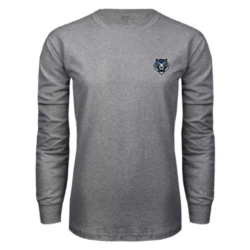  Grey Long Sleeve T Shirt - Tiger Head