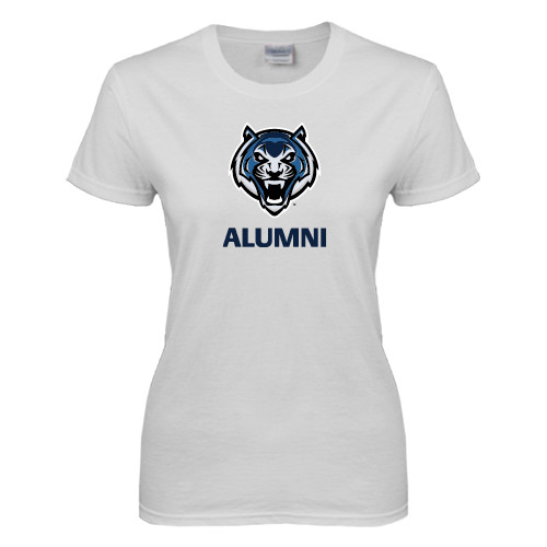  Womens White Short Sleeve Tee - Alumni