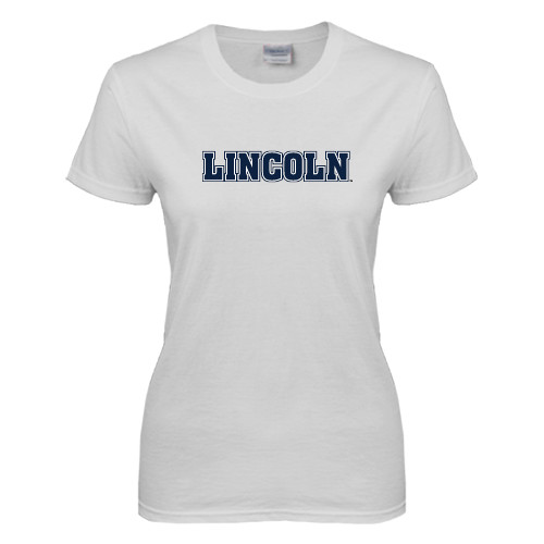  Womens White Short Sleeve Tee - Lincoln